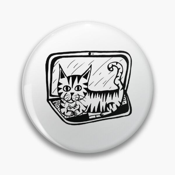 Item preview, Cat Laying On Laptop Greyscale designed and sold by KayTurtless.