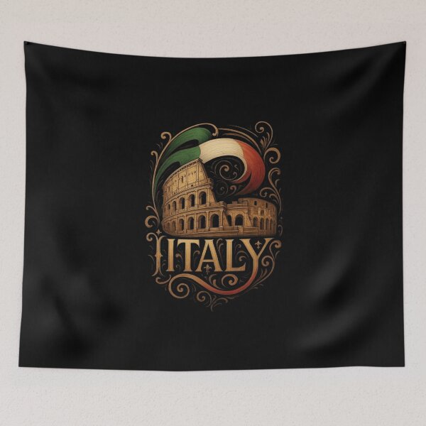 Item preview, Italy Italian Flag Design, Italy Pride Shirt, Italian Tricolor Flag, Rome Italy, Italian Culture, Heritage and Travel Graphic, National Identity Artwork designed and sold by Typologystudios.