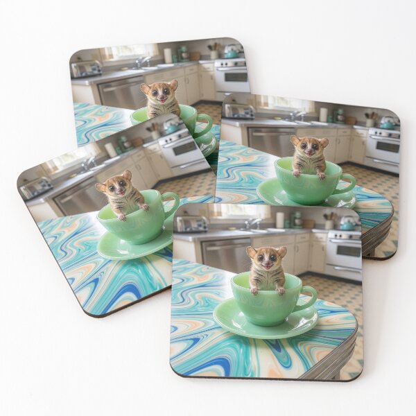 Item preview, Madame Berthe's Mouse Lemur in Tea Cup designed and sold by Tridentulus.