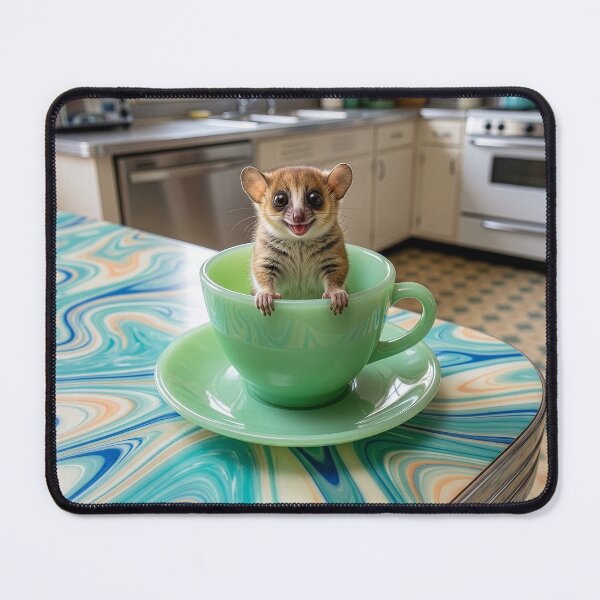 Item preview, Madame Berthe's Mouse Lemur in Tea Cup designed and sold by Tridentulus.