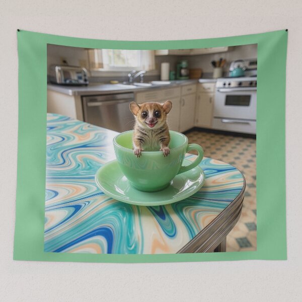 Item preview, Madame Berthe's Mouse Lemur in Tea Cup designed and sold by Tridentulus.