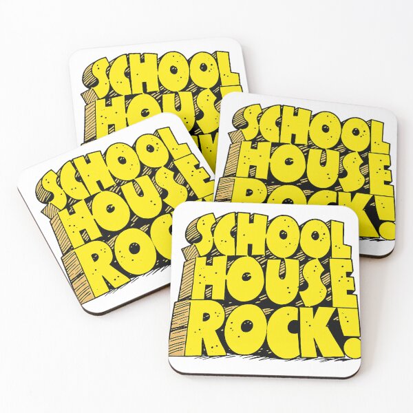 Item preview, “School House Rock!” inspired retro typography design featuring bold, chunky yellow lettering with hand-drawn texture and comic-style shading. Isolated on a transparent background designed and sold by PIXEL POP DESIGNS - Beyond the Norm!.