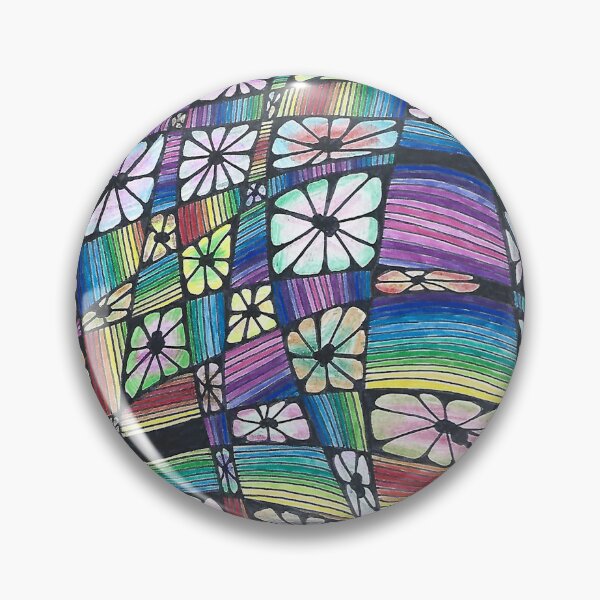 Item preview, Lucy II - Hand Drawn Rainbow Coloured Floral Pattern designed and sold by AJPrettyObscene.
