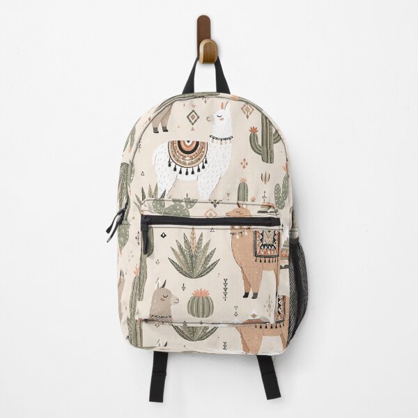 Item preview, Boho desert pattern with llamas and cacti designed and sold by Imprearte.