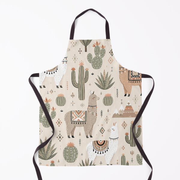 Item preview, Boho desert pattern with llamas and cacti designed and sold by Imprearte.