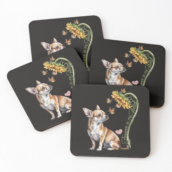 Item preview, Chihuahua Mom Gift Forever in My Heart Sunflower Memorial Design designed and sold by tamdevo1.