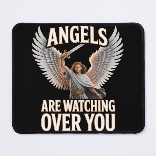 Item preview, Angels Are Watching Over You Christian Warrior Angel Design | Faith Protection designed and sold by EvolusionPro.