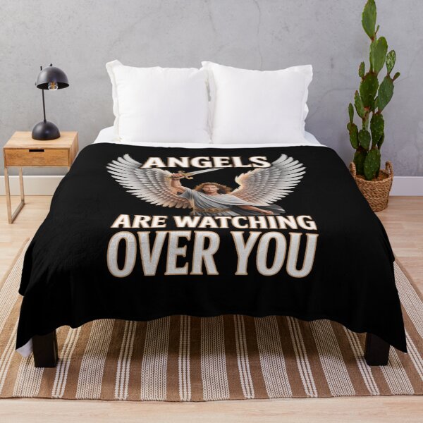 Item preview, Angels Are Watching Over You Christian Warrior Angel Design | Faith Protection designed and sold by EvolusionPro.