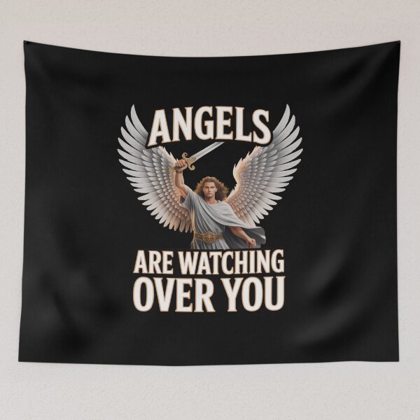 Item preview, Angels Are Watching Over You Christian Warrior Angel Design | Faith Protection designed and sold by EvolusionPro.