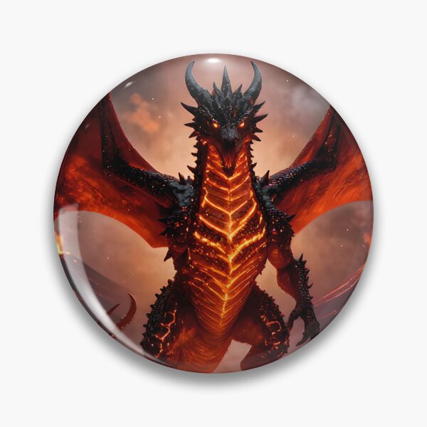 Item preview, Cinderfall Expanse Fire Dragon – Volcanic Fantasy Creature Art designed and sold by AnimalAirtistry.