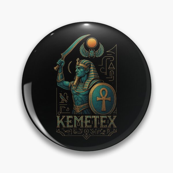 Item preview, KEMETEX Pharaoh Warrior Design, Ancient Egypt King Shirt, Egyptian Warrior, Ankh Symbol, Pyramid, Hieroglyphics, Desert Battle, Egyptian History Art designed and sold by Typologystudios.