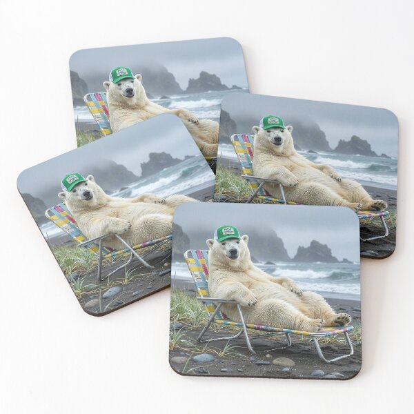 Item preview, Wayward Polar Bear Lounges on the Adak Shore designed and sold by Tridentulus.
