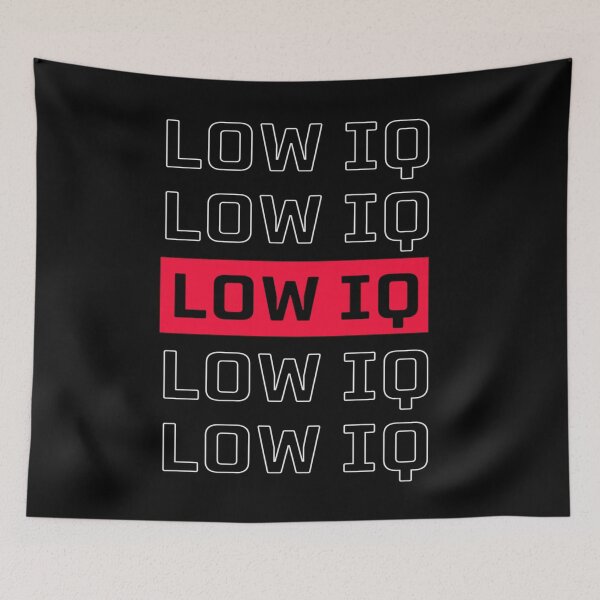 Item preview, Low IQ Funny Ironic Sarcastic Warning Label designed and sold by Ali-printshop.