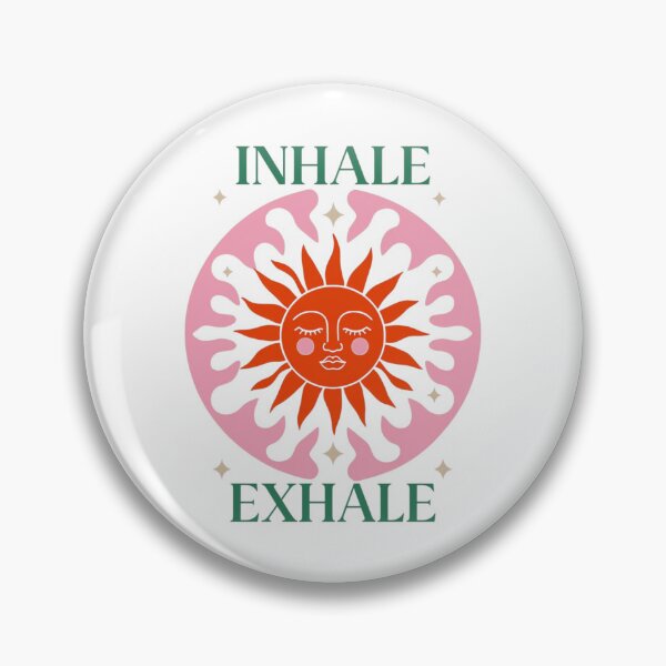 Item preview, Inhala, exhala, arte retro Boho Sun Mindfulness designed and sold by Siriusvibes.