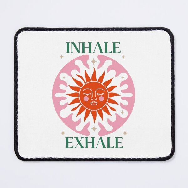 Item preview, Inhale Exhale Boho Sun Retro Mindfulness Art designed and sold by Siriusvibes.