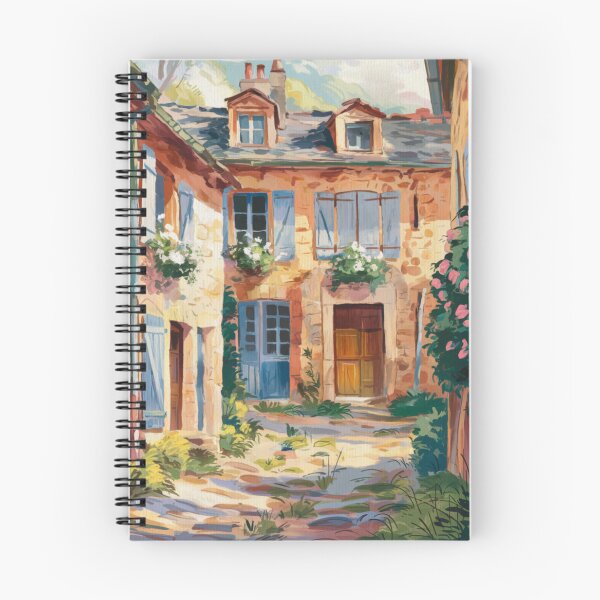 Item preview, Sunlit French Village Courtyard | Charming Stone Houses. Art By Carraann  designed and sold by CARRAANN.