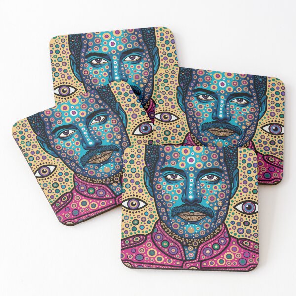 Item preview, The Champion — Rock Legend Dotwork Pop Art | Pointillist Glam Rock Portrait designed and sold by  Ojo de Lilith.
