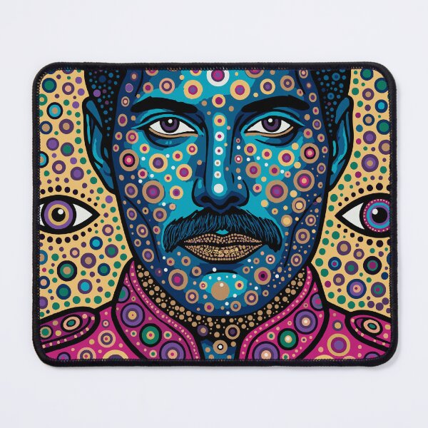 Item preview, The Champion — Rock Legend Dotwork Pop Art | Pointillist Glam Rock Portrait designed and sold by Ojo de Lilith.