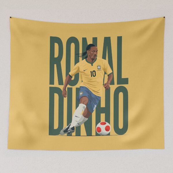 Item preview, Ronaldinho Gaucho in action Minimalist Graphic designed and sold by blackdogshop.