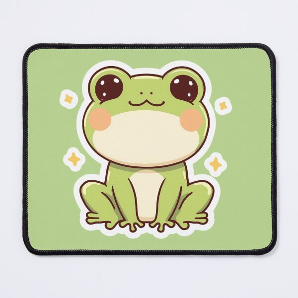 Item preview, Happy Kawaii Frog - Cute Smiling Frog Sticker designed and sold by FluffiPopo.