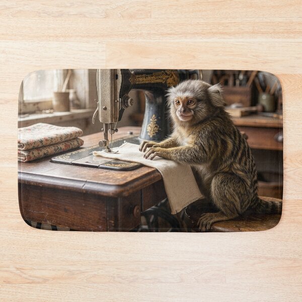 Item preview, Pygmy Marmoset Sews a Straight Seam designed and sold by Tridentulus.