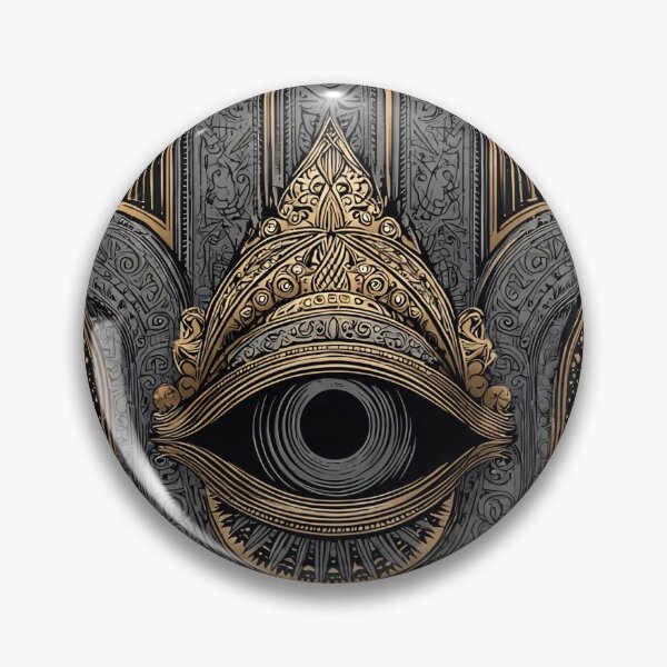 Item preview, Gold & Onyx Hamsa: Sacred Esoteric Guardian designed and sold by SepboiStudioMerch.