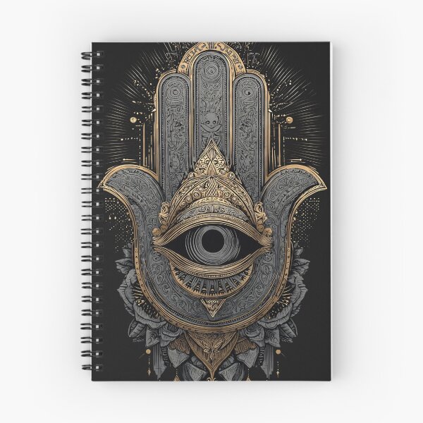 Item preview, Gold & Onyx Hamsa: Sacred Esoteric Guardian designed and sold by SepboiStudioMerch.