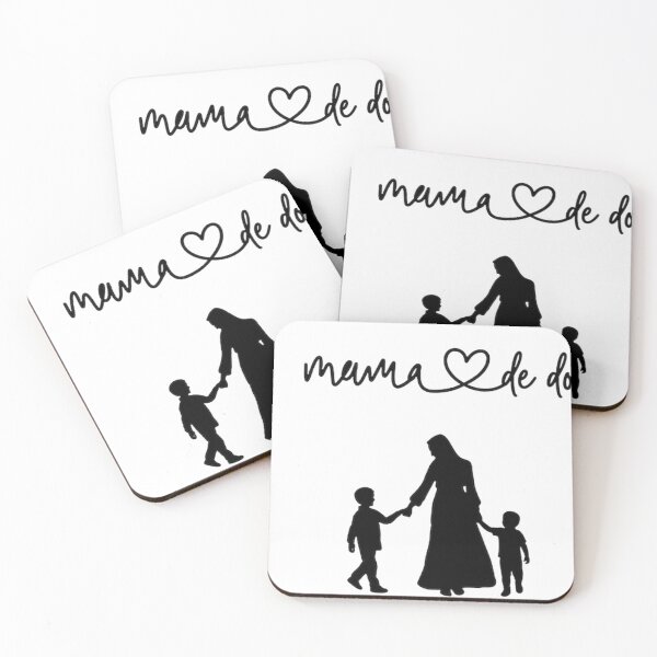 Item preview, Mother of Two Children Minimalist Silhouette One Line Art designed and sold by RadycalHaven.