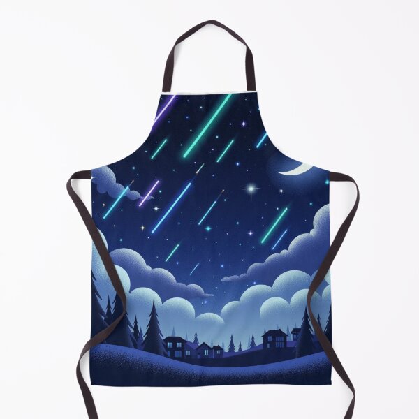 Item preview, Magic Night With Shooting Stars And Crescent Moon Landscape designed and sold by TS68.