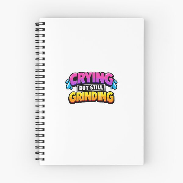 Item preview, Crying But Still Grinding Sticker designed and sold by VIBE BY NADA.