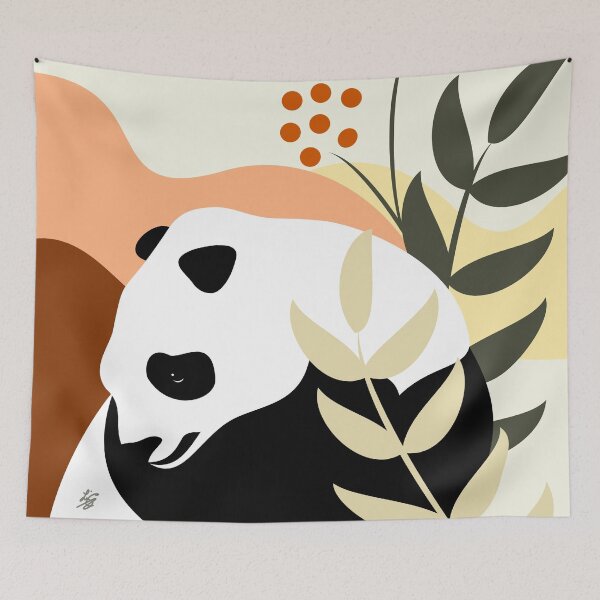 Artikelvorschau, Riesenpanda-Stilisierte Boho-Kunst entworfen und verkauft von studioart.