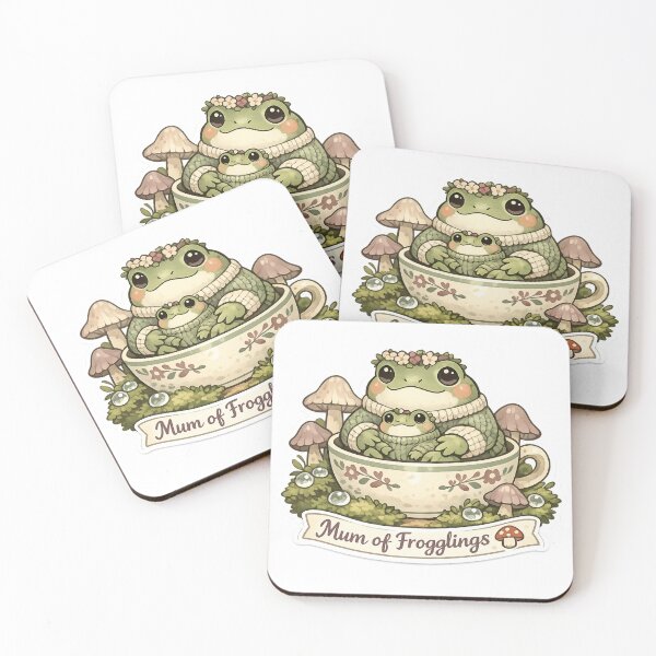 Item preview, Frog Mama and Baby Cottagecore designed and sold by Ora-kuro.