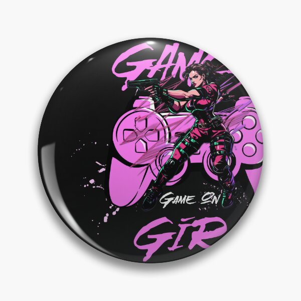 Item preview, Female Gamer Action Controller Video Game Design designed and sold by Tsugraf Designs.