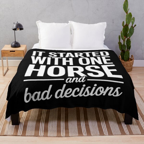 Item preview, It Started With One Horse And Bad Decisions Funny Equestrian designed and sold by Ali-printshop.