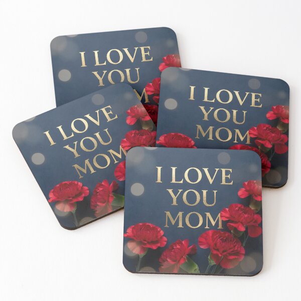 Item preview, I Love You Mom Red Carnations and Love message designed and sold by daila70.