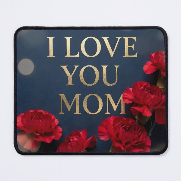 Item preview, I Love You Mom Red Carnations and Love message designed and sold by daila70.