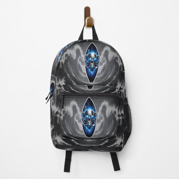 Item preview, Deep Sea Skull Surfer – Ocean Wave Surfboard Art Design designed and sold by artistwill.