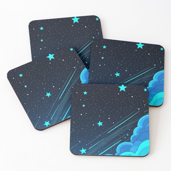 Item preview, Celestial Dreamscape Retro Cosmic Clouds and Shooting Stars designed and sold by Jimakmo.