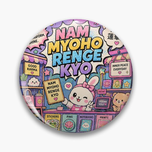 Artikelvorschau, Nam Myoho Renge Kyo Niedlicher Pop-Art-Aufkleber entworfen und verkauft von MiniYume.