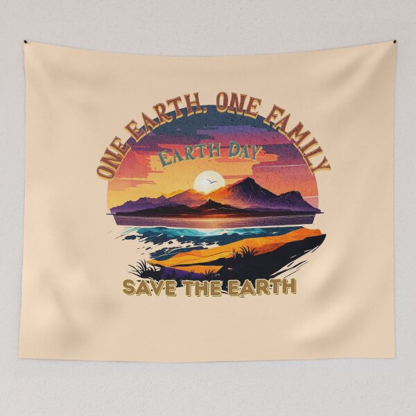 Item preview, One Earth One Family | Save The Earth – Global Unity – Majestic Mountains and Reflection designed and sold by PriyaMagic.