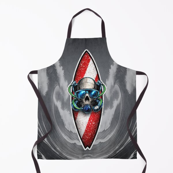 Item preview, Skull Diver Surfboard – Scuba Diving Flag Ocean Design designed and sold by artistwill.