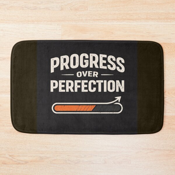 Item preview, progress over perfection motivational quote progress bar design designed and sold by rigelcreation.