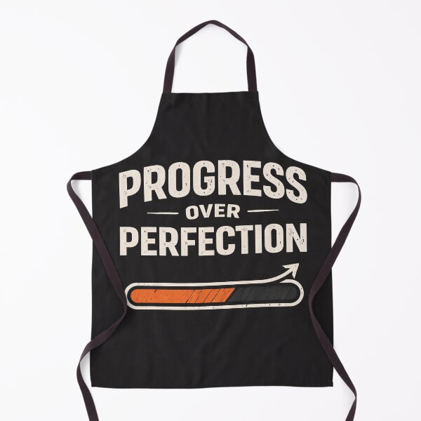 Item preview, progress over perfection motivational quote progress bar design designed and sold by rigelcreation.