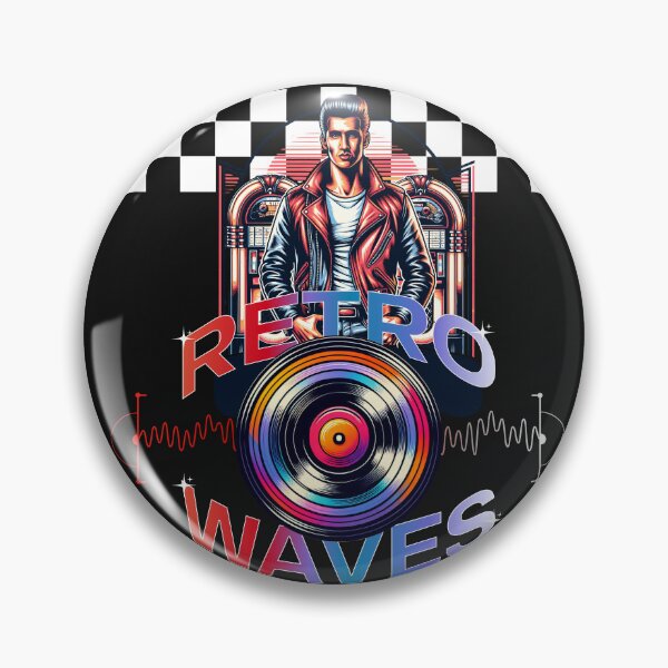 Item preview, Retro Waves Rockabilly Jukebox Vinyl Music Fan designed and sold by Tsugraf Designs.
