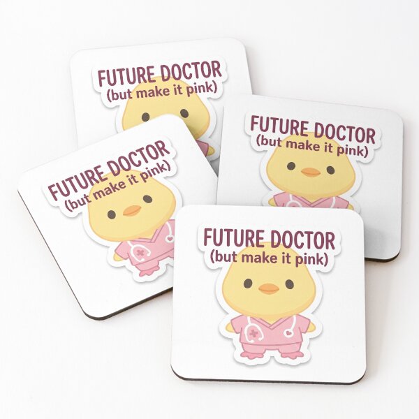 Item preview, Cute chick in pink scrubs: Future Doctor Design designed and sold by Stetho & Coffee.