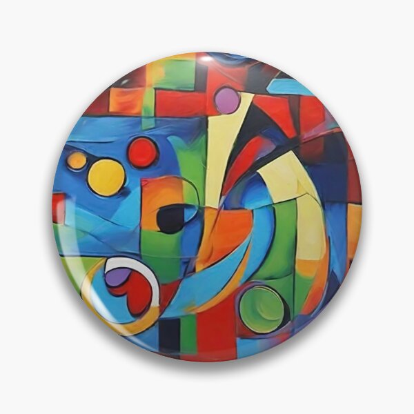 Item preview, Colorful Abstract Painting Geometric Shapes Modern Art Non-objective Canvas Textured Paint  designed and sold by CattlettArt.