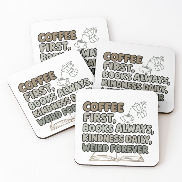 Item preview, Coffee First Books Always Kindness Daily Shirt Reader Lover Graphic Tee Cozy Literary Cafe Top designed and sold by CindyRandomVibes.