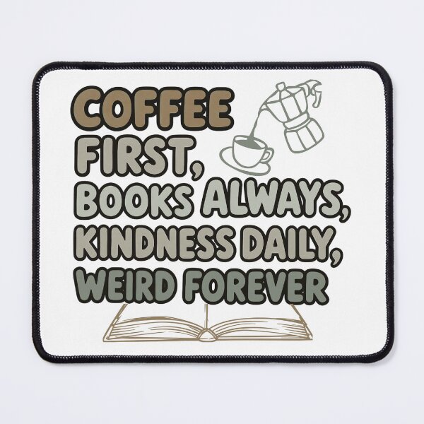Item preview, Coffee First Books Always Kindness Daily Shirt Reader Lover Graphic Tee Cozy Literary Cafe Top designed and sold by CindyRandomVibes.