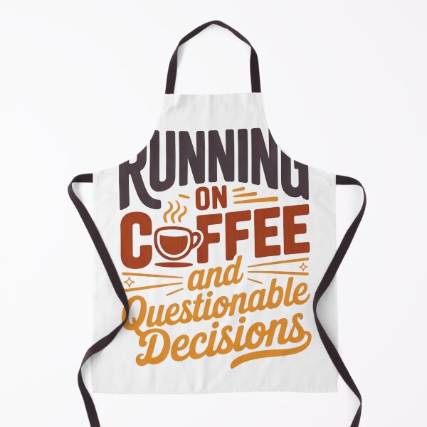 Item preview, Running on Coffee and Questionable Decisions – Funny Coffee Quote Shirt designed and sold by MerchWSzpilkach.