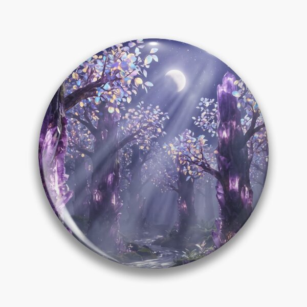 Item preview, Amethyst Crystal Forest - Cinematic Masterpiece Nature Canvas designed and sold by lord-of-skins.